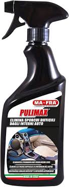 Ma-Fra, Pulimax, Detergente Per Pulizia Interni, Elimina Sporco Difficile, Neutralizza il Cattivo Odore di Nicotina, Agisce Su Plastica, Tessuto, Skai, Formato da 500 ml