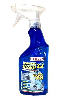 Ma-Fra, Trattamento 3in1 Tessuti, Deterge e Smacchia Tessuti Delicati, Velluti e Alcantara, Rinnova i Colori e Dona una Fresca Nota di Profumo, Formato 500ml